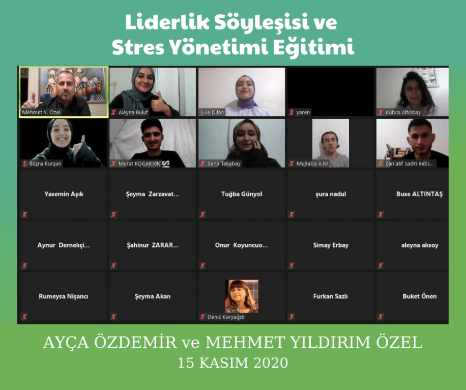 fikir ile gelecek, stres yönetimi eğitimi ve liderlik